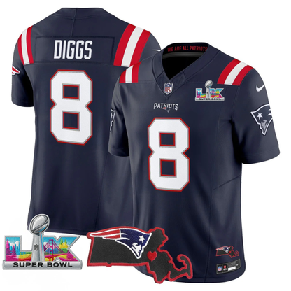 NE SB LX Game Patch Vapor Limited Jersey - All Stitched