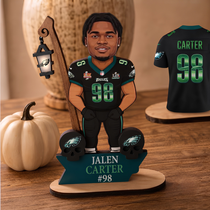 PHI Chrome Green Edition Jersey Wooden 2 Layers Standee