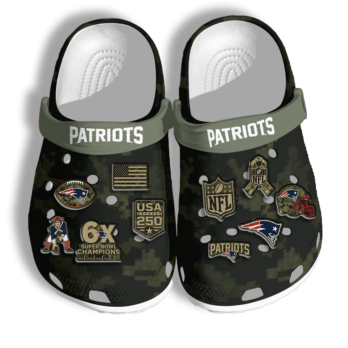 NE Salute To Service 2026 Edition Camo Clogs - Charms Gift Set