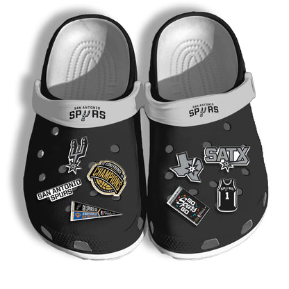 SAS 2026 NBA Finals Clogs Black - Charms Gift Set