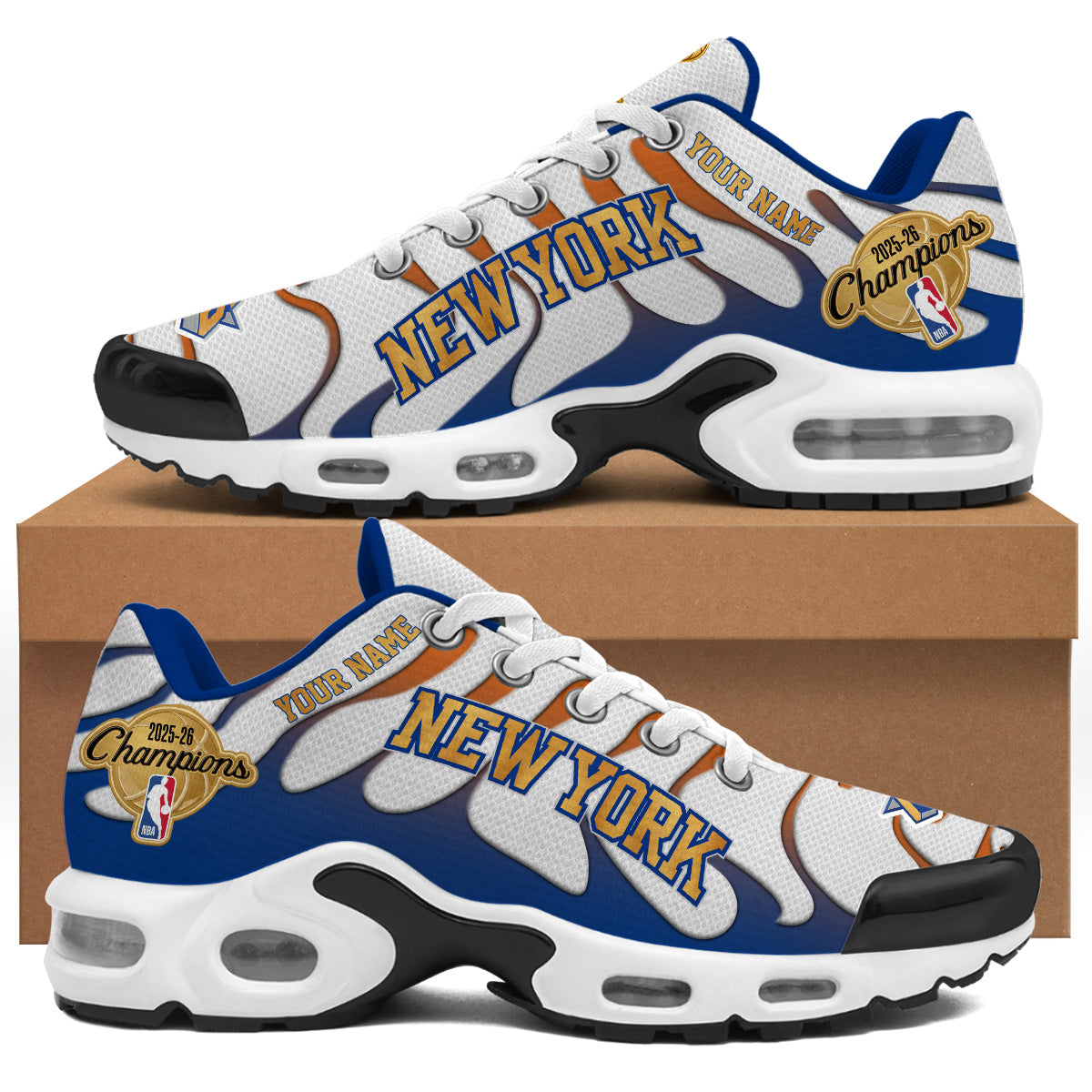New York Knicks Champs 25/25 Gold Edition Custom Sport Shoes