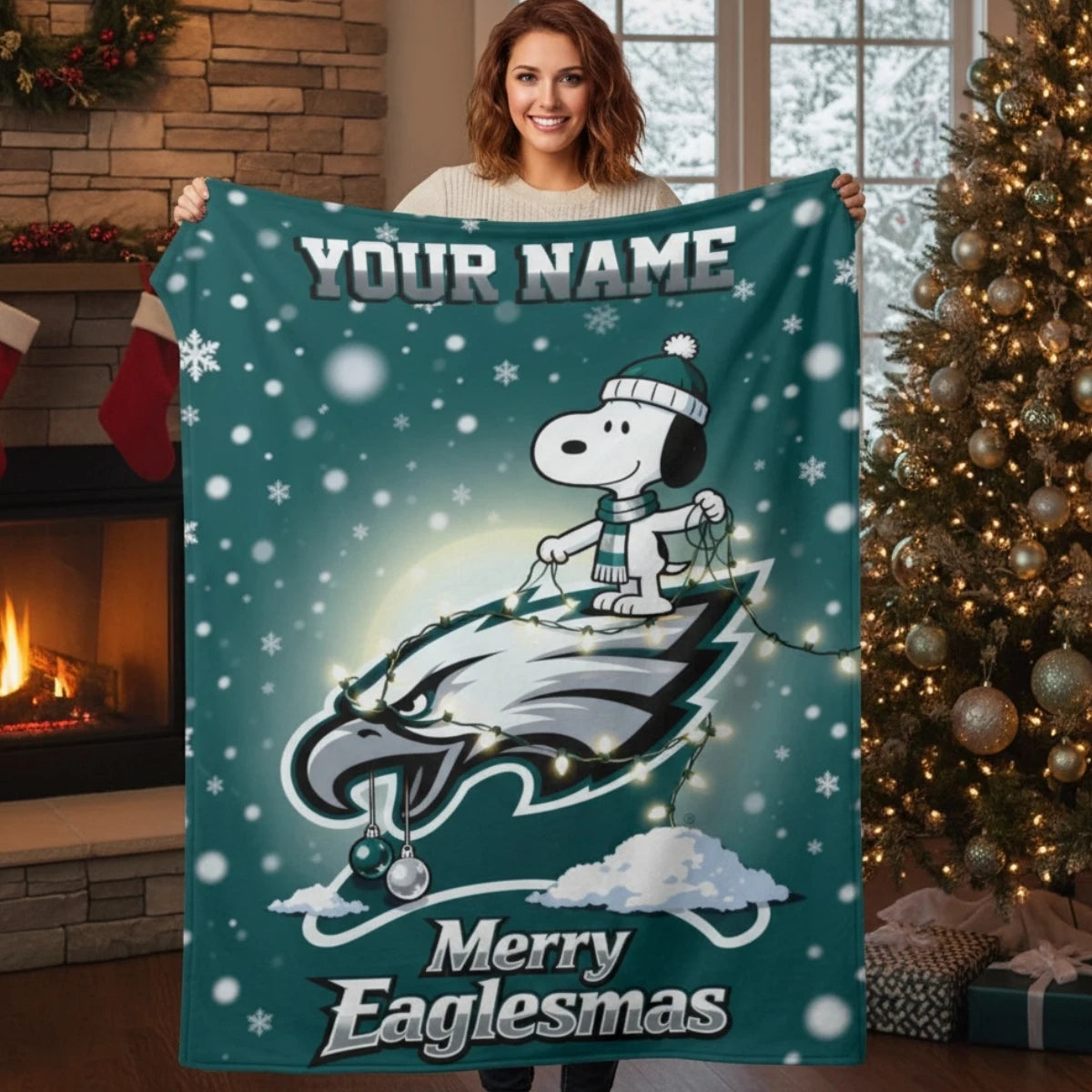 PHI | Premium Christmas Fleece Blanket & Throw Pillow