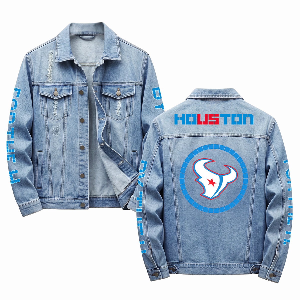 Houston Texans 2026 Rivalries Denim Jacket - Printed