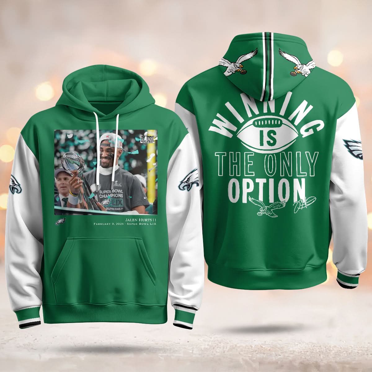 Philadelphia Eagles Super Bowl LIX Champions Hoodie - Printed