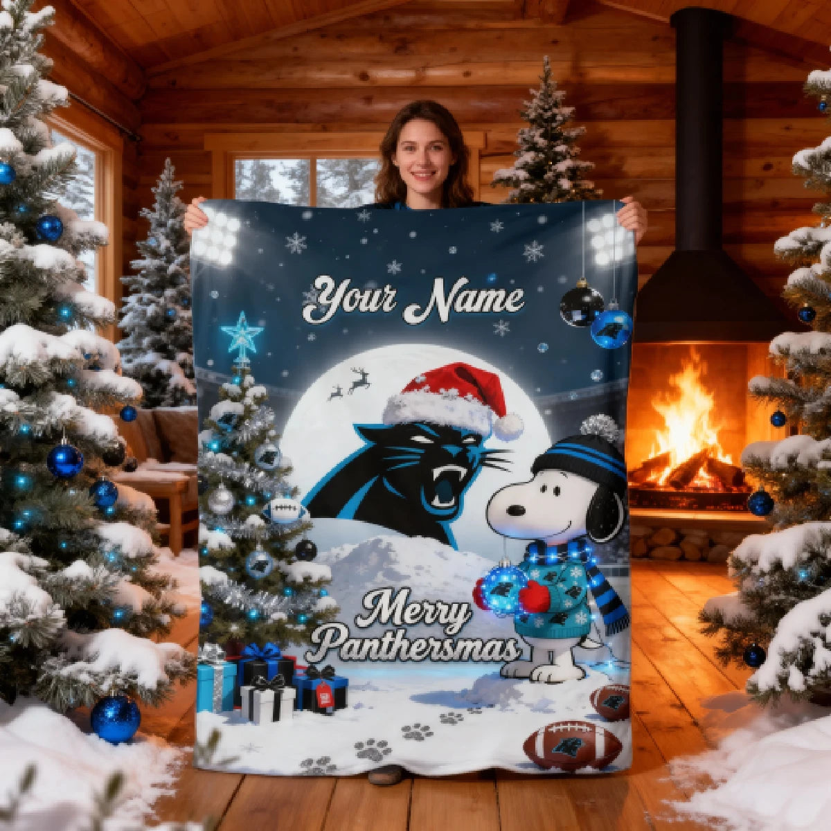 CAR x SNP | Premium Christmas Fleece Blanket & Throw Pillow