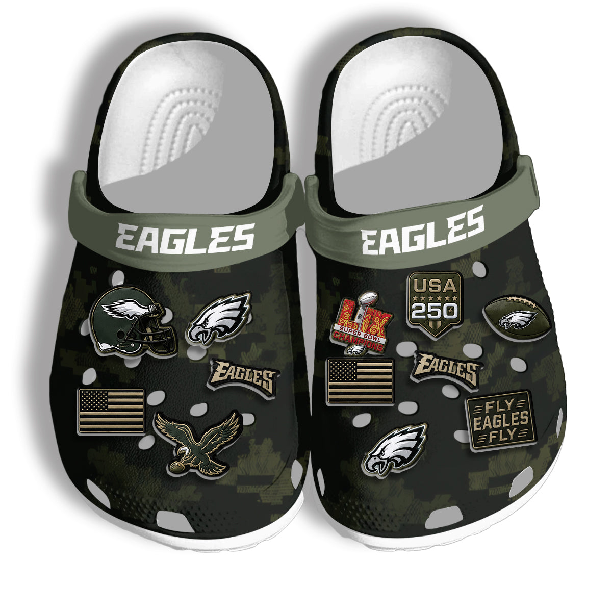 PHI Salute To Service 2026 Edition Camo Clogs - Charms Gift Set