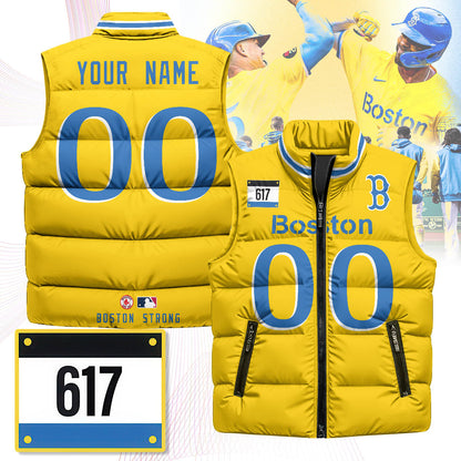 Personalized Boston Red Sox Unisex Puffer Vest