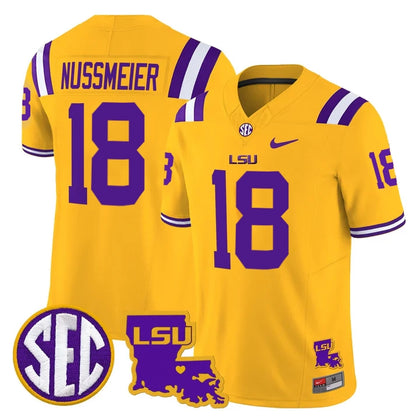 LSU Tigers 2025 Louisiana Patch Vapor Limited Jersey - All Stitched