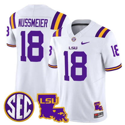 LSU Tigers 2025 Louisiana Patch Vapor Limited Jersey - All Stitched