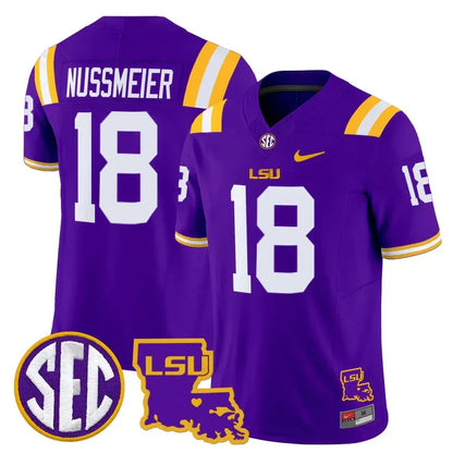 LSU Tigers 2025 Louisiana Patch Vapor Limited Jersey - All Stitched