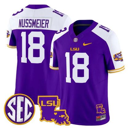 LSU Tigers 2025 Louisiana Patch Vapor Limited Jersey - All Stitched