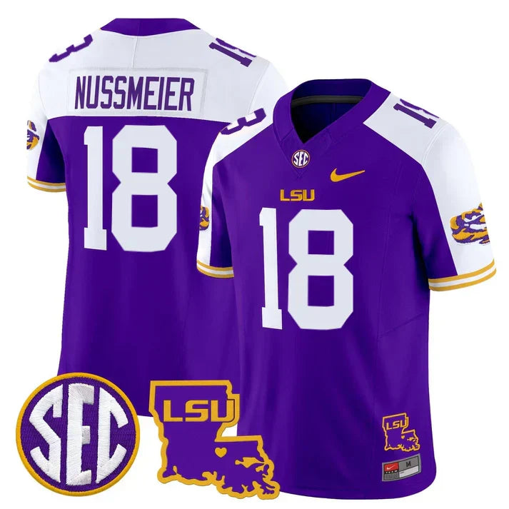 LSU Tigers 2025 Louisiana Patch Vapor Limited Jersey - All Stitched