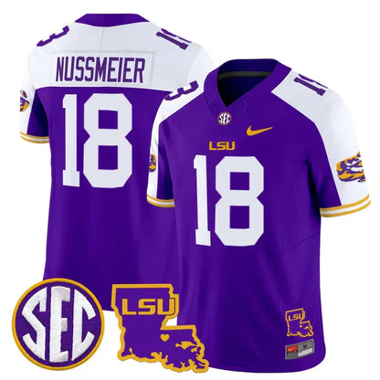 LSU Tigers 2025 Louisiana Patch Vapor Limited Jersey - All Stitched