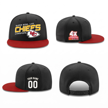 KC Super Bowl Champions Personalized Snapback Cap - Printed