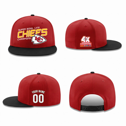 KC Super Bowl Champions Personalized Snapback Cap - Printed