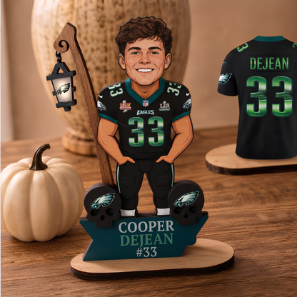 PHI Chrome Green Edition Jersey Wooden 2 Layers Standee