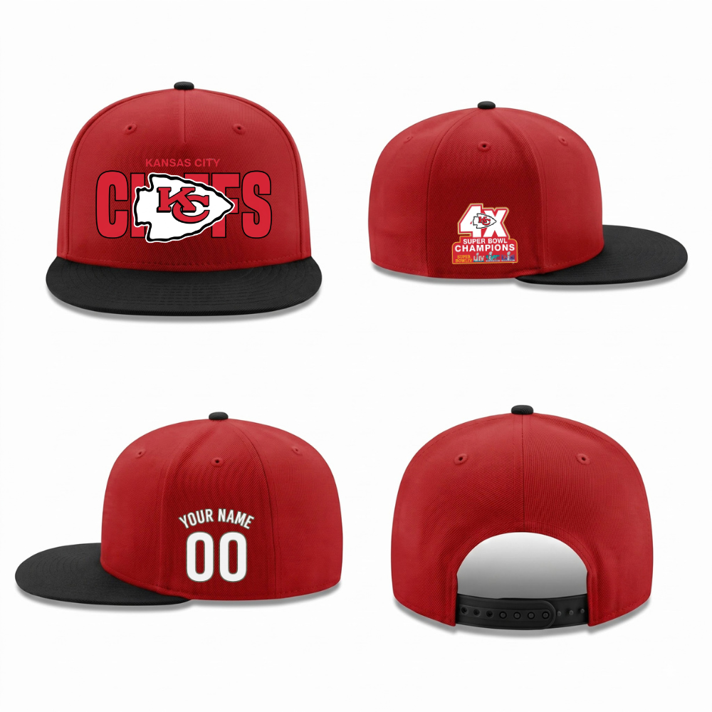 KC Super Bowl Champions Personalized Snapback Cap - Printed