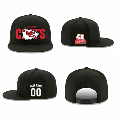 KC Super Bowl Champions Personalized Snapback Cap - Printed