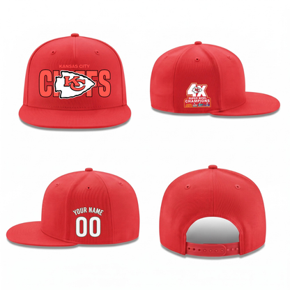 KC Super Bowl Champions Personalized Snapback Cap - Printed