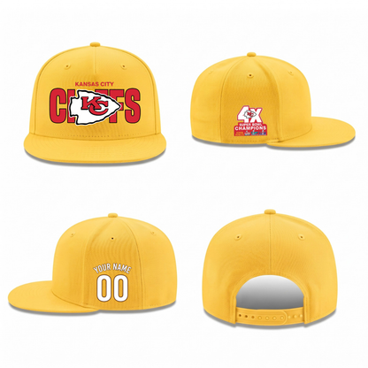 KC Super Bowl Champions Personalized Snapback Cap - Printed