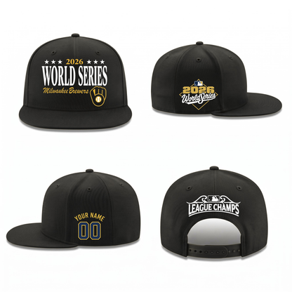 MIL National League Champions Personalized Snapback Cap - Printed V3