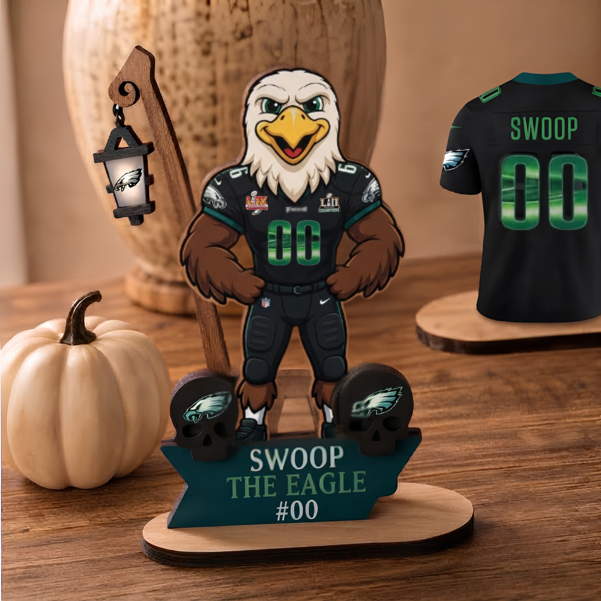 PHI Chrome Green Edition Jersey Wooden 2 Layers Standee