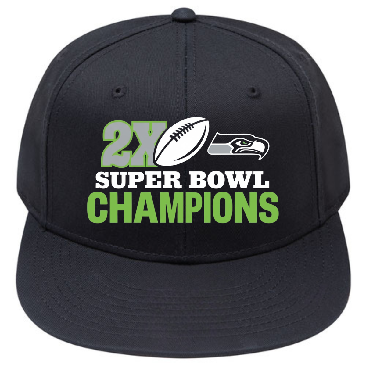 SEA 2x Super Bowl Champions Snapback Cap - Printed
