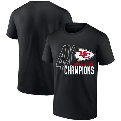 KC 4x Super Bowl Champions One Side T-Shirt - Printed V2
