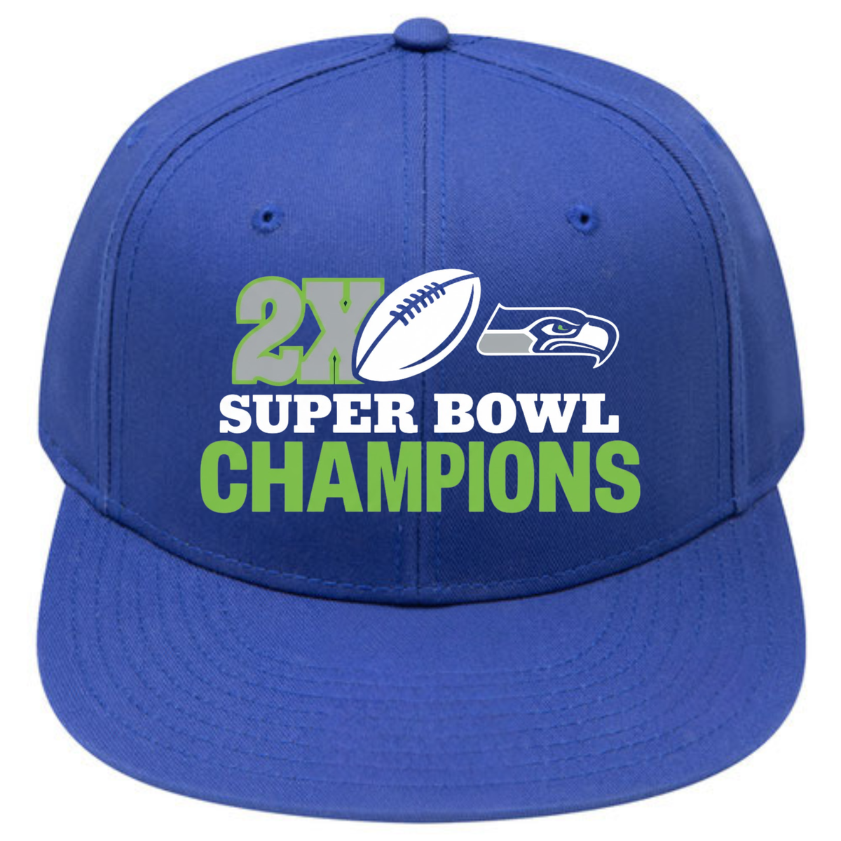 SEA 2x Super Bowl Champions Snapback Cap - Printed