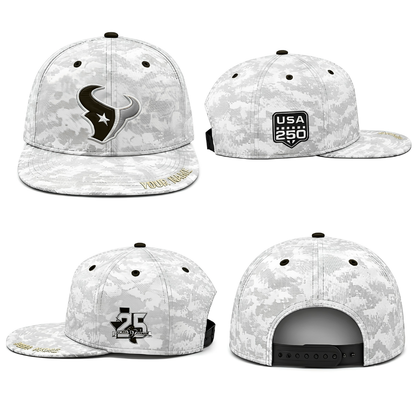 HOU Salute To Service Personalized Snapback Cap - Printed