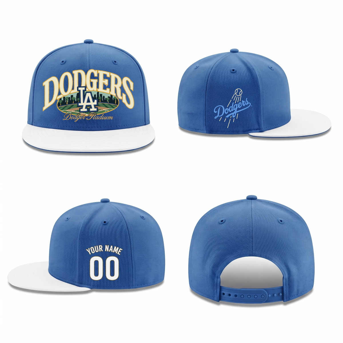 LAD Dodger Stadium Personalized Snapback Cap - Printed