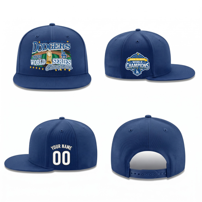 LAD World Series Champions 2025 Personalized Snapback Cap - Printed