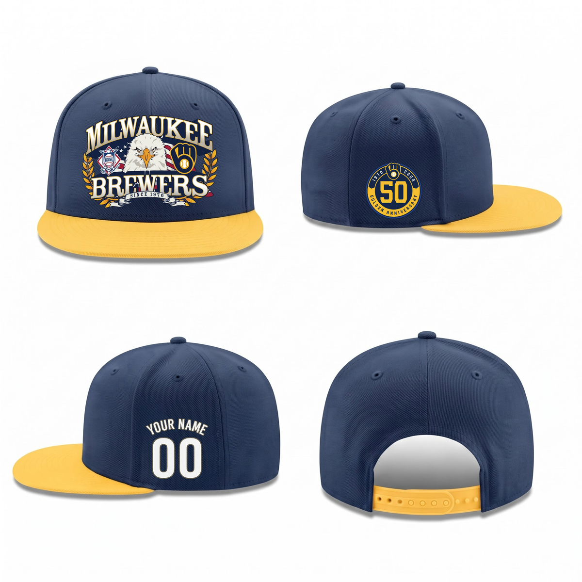 MIL Since 1970 Personalized Snapback Cap - Printed