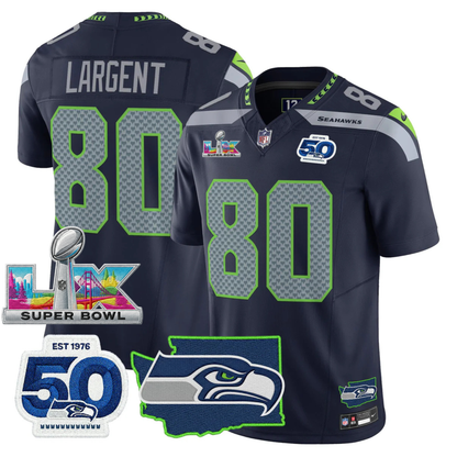 SEA SB LX Game Patch Jersey - All Stitched