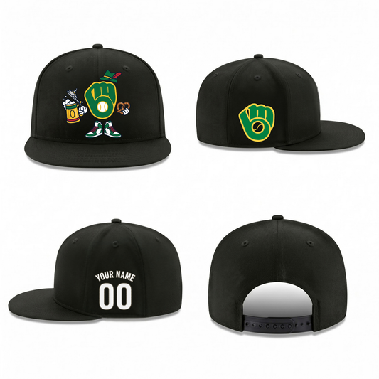 MIL Beer & Pretzel Personalized Snapback Cap - Printed