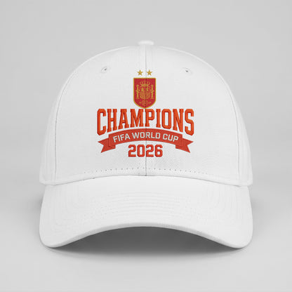 Spain 2026 Soccer Champion Baseball Embroidered Cap