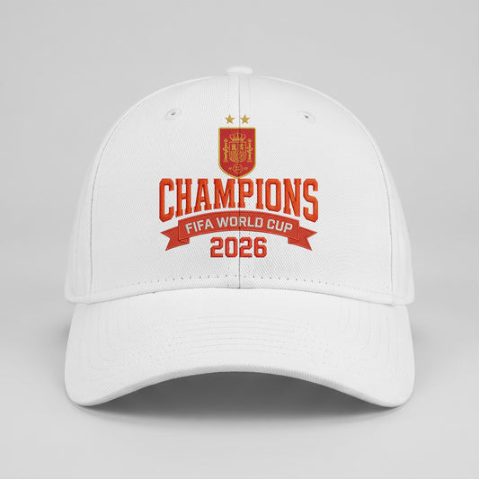 Spain 2026 Soccer Champion Baseball Embroidered Cap