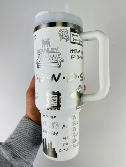 40oz Tumbler Friends Theme Laser Engraved- 406TTTB055