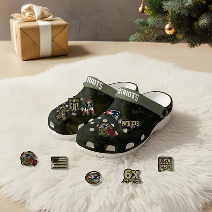 NE Salute To Service 2026 Edition Camo Clogs - Charms Gift Set