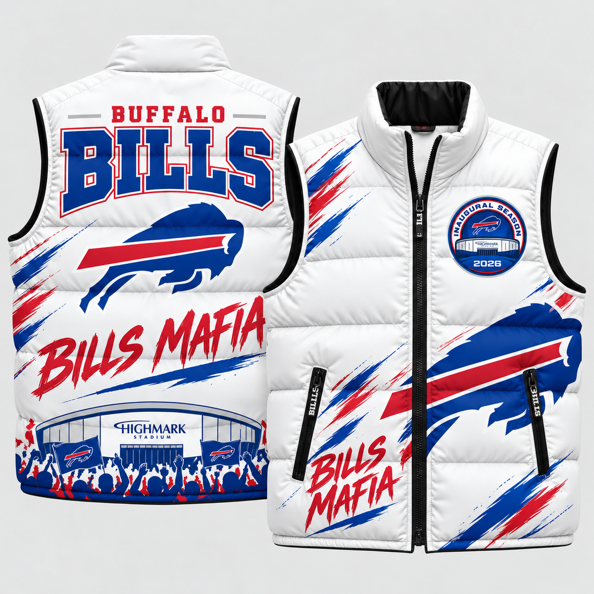 BUF "Mafia" Edition Puffer Vest - Printed V2