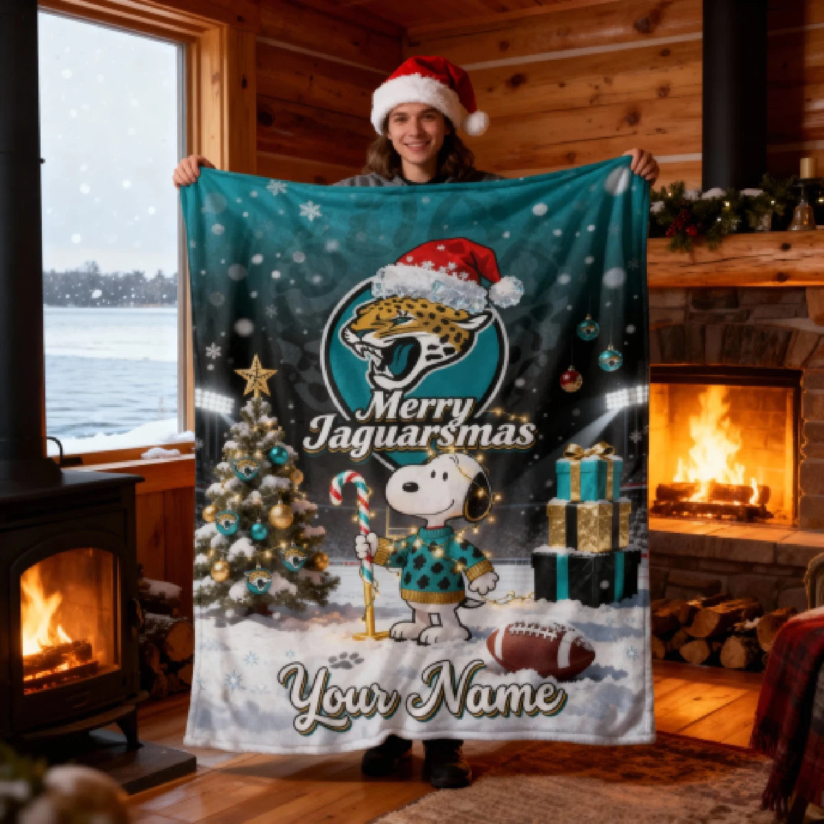 DET x SNP | Premium Christmas Fleece Blanket & Throw Pillow