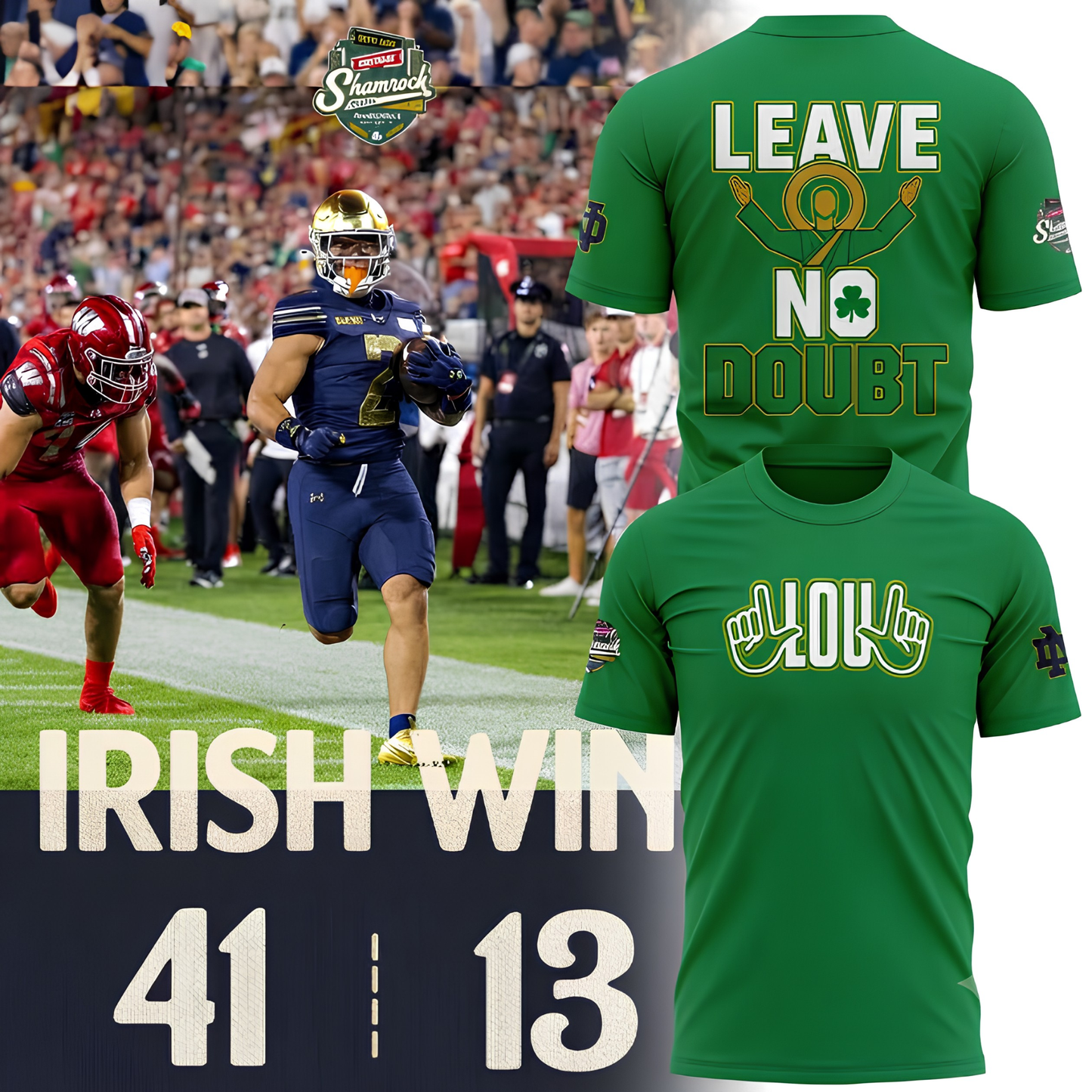 NDFI Shamrock Series Leave No Doubt T-Shirt - Printed