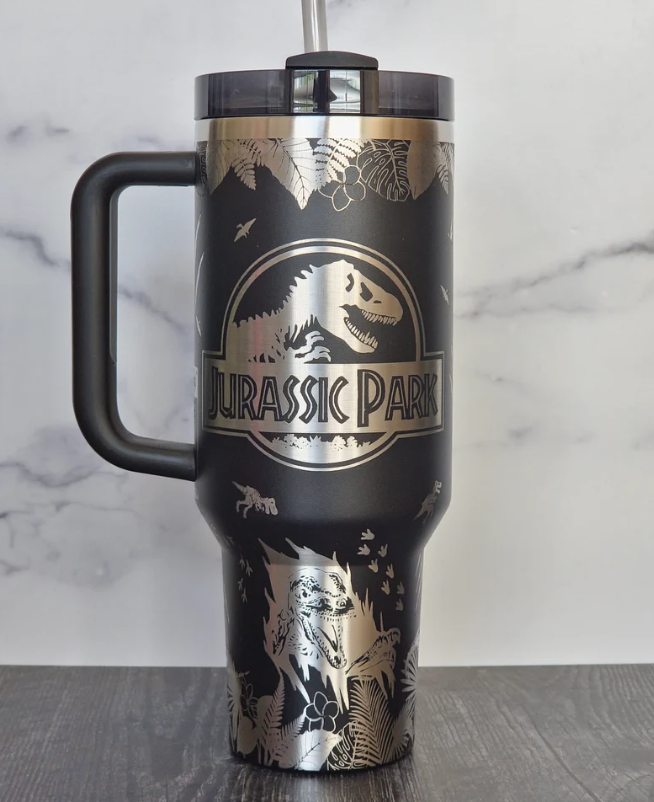 Dinosaurs Jurassic Park Engraved 40 Oz Tumbler Quencher- 406TTTB041