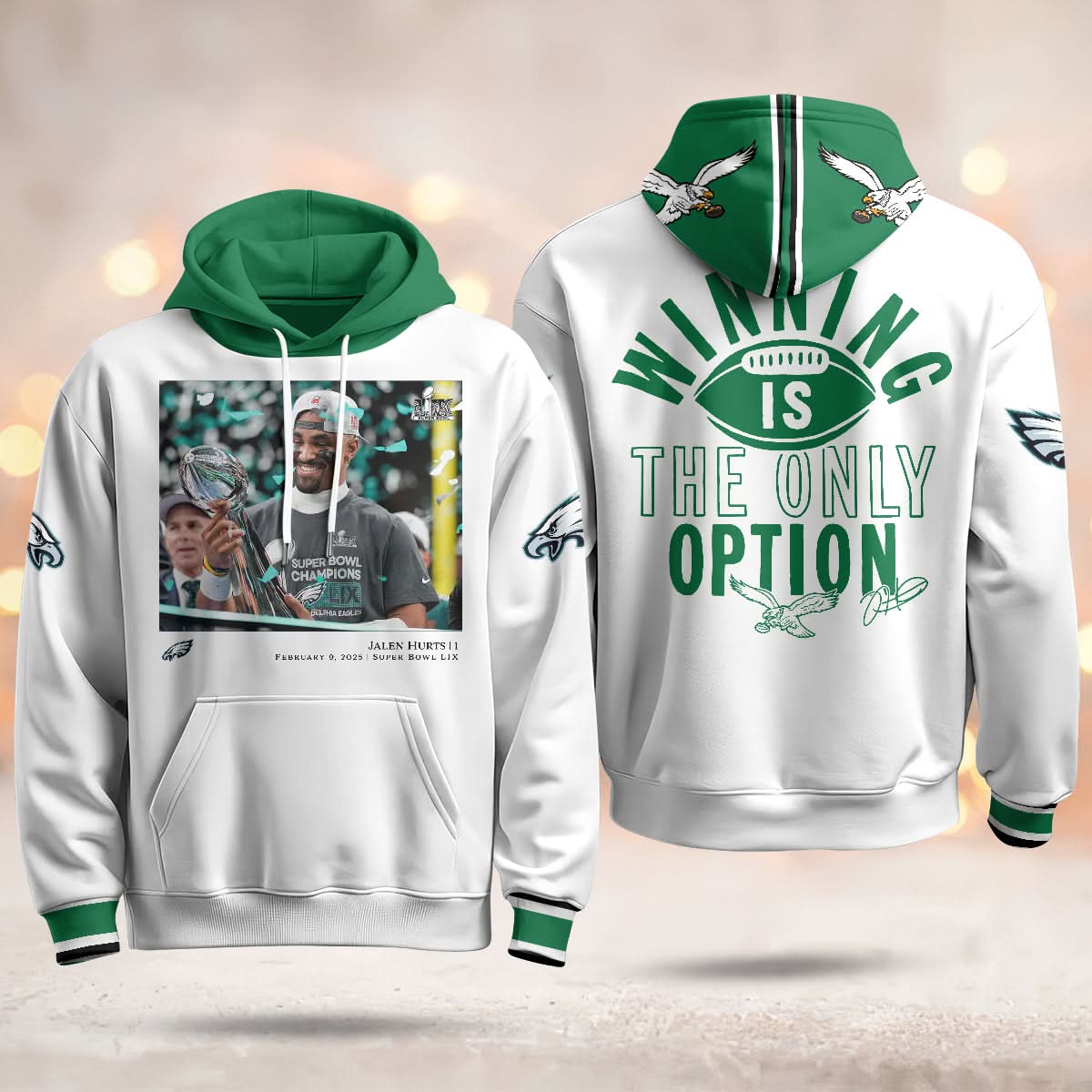 Philadelphia Eagles Super Bowl LIX Champions Hoodie - Printed
