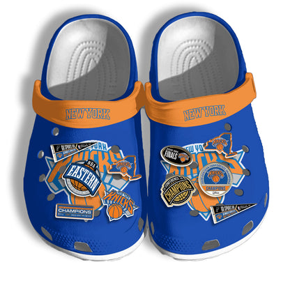 NYK 2026 NBA Finals Clogs Blue - Charms Gift Set