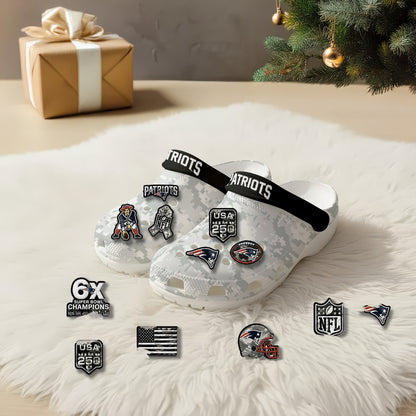 NE Salute To Service 2026 Edition Arctic Camo Clogs - Charms Gift Set