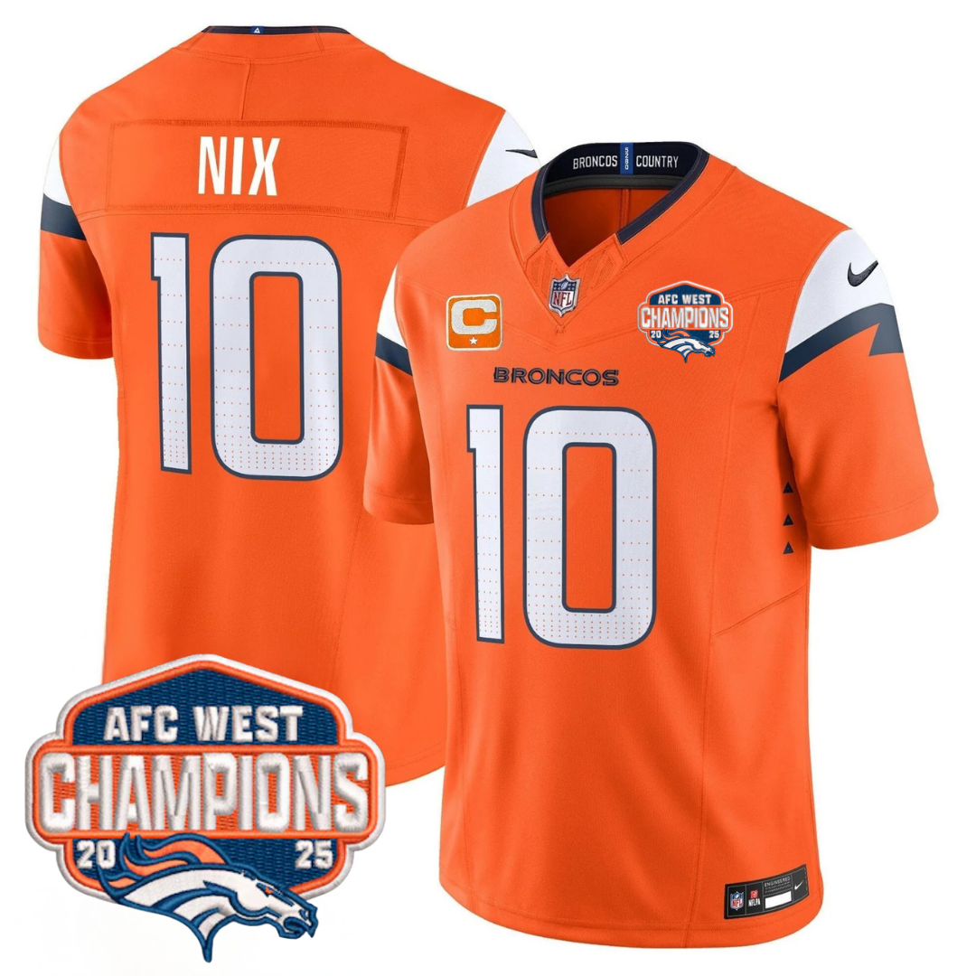 DEN AFC West Champions Patch Vapor Limited Jersey V2 - All Stitched