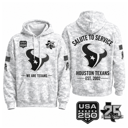 HOU 2026 Salute To Service Edition Pullover Hoodie - Printed