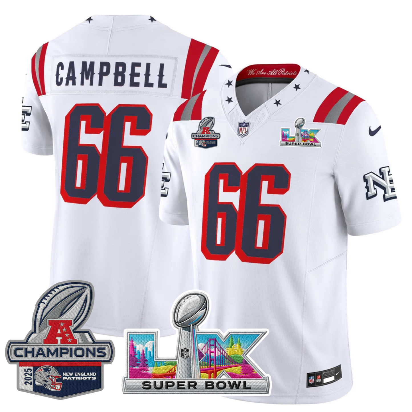 NE 2025 "Rivalries" AFC Champions Vapor Limited Jersey - All Stitched