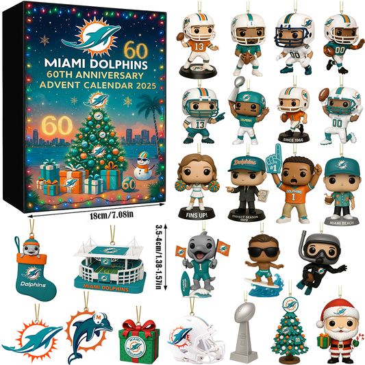 Miami Dolphins 60th Anniversary Advent Calendar 2025 🎁 24 Gifts Inside!